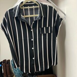 Women’s black and white stripped top